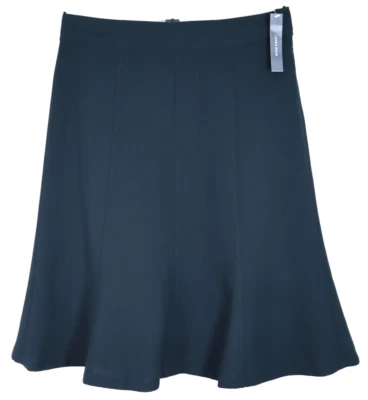 NWT JONES WEAR Women's 100% Polyester A-line Skirt Lined Solid Navy Blue Size 10 - Image 1 of 4