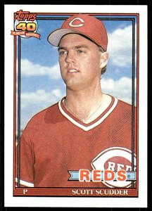 1991 Topps Scott Scudder Cincinnati Reds #713