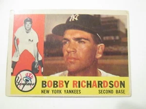 1960 Topps Baseball #405 Bobby Richardson New York Yankees Vg - Picture 1 of 1