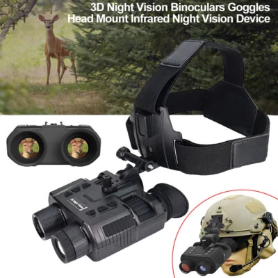 Head Mounted Night Vision Goggles 3D Binoculars 4x Digital Zoom IR Hunting 2025 - Image 1 of 4