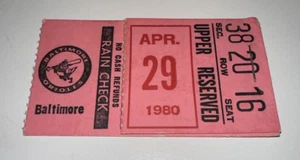 1980 Orioles Yankees MLB Ticket Stub Reggie Jackson Career HR #373 Randolph - Picture 1 of 2