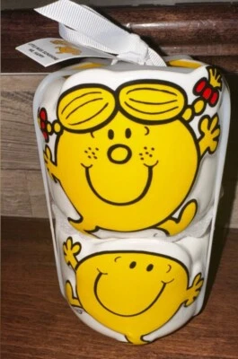 Mr. Men/Little Miss x Magenta Stacking Cup Set (Little Miss Sunshine+Mr. Happy - Image 1 of 4