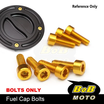CNC GOLD Fuel Gas Cap Bolts For Yamaha YZF R6 14 15 16 17 18 19 20 - Image 1 of 4