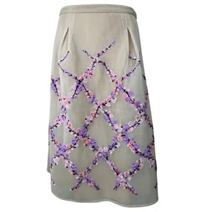 BCBGMaxazria Floral Co-ord Skirt New Wedding Spring Valentine Floral Medium Pink - Picture 1 of 11