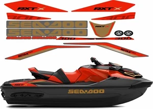 SEADOO RXT X 300 2020 Graphics / Decal / Sticker Kit RED & GOLD - Picture 1 of 3