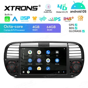 CAM+ For Fiat 500 Android 14 Car Stereo Radio GPS Sat Navi 4G LTE Wifi 4+64GB - Picture 1 of 16