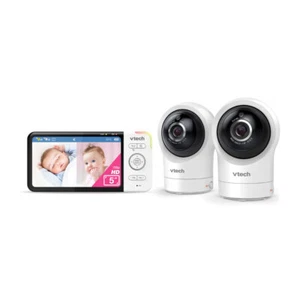 VTech 2-Camera 5 Inch HD Pan & Tilt Video Baby Monitor w/ Remote Access 720p - Picture 1 of 2