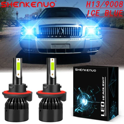 For Mercury Grand Marquis 2006-2011 Blue LED Headlight High/Low Beam Bulbs Kit - Image 1 of 4