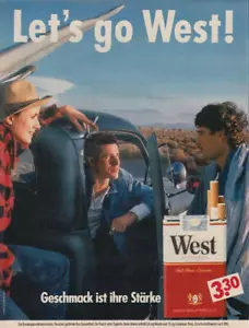 West Zigaretten - Reklame Werbeanzeige Original-Werbung 1984 (1) - Bild 1 von 1