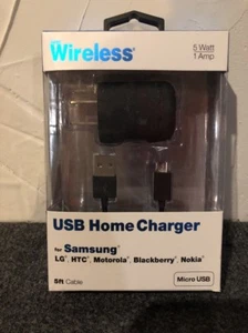 Just Wireless Micro USB Cell Phone Wall Charger - Black - Picture 1 of 3