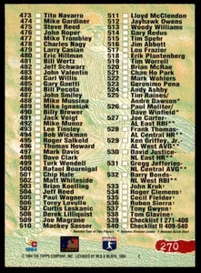 Lista de verificación del club de béisbol 1994 MLB #94 - Imagen 1 de 2
