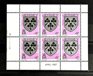 GB British Jersey 1987 Stamps definitive Block (booklet) of 6 Stamps MNH 4p. - Picture 1 of 1