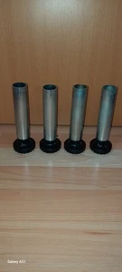 4x Möbelfüße Küche Verstellfüße Sockelfüße Sehr Massiv aus Metall & Kunststoff - Bild 1 von 8