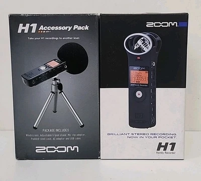 Zoom H1 Portable Handy Digital Audio Recorder Mic Black - Image 1 of 4