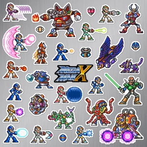 Mega Man X Magnete Super Nintendo SNES Pixel Art 30 Magnet Pack - Bild 1 von 2