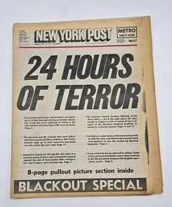 NY Post - New York City Blackout 24 Stunden Terror - Juli 1977 - KOMPLETTE ZEITUNG - Bild 1 von 8