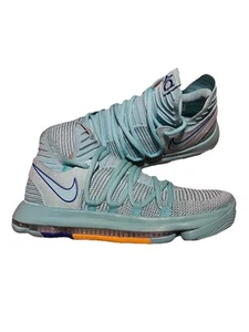Size 9.5 - Nike KD 10 City Edition 2 Turquoise Kevin Durant 897815-300 Excellent - Picture 1 of 10