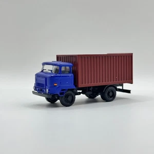 Camión de carga IFA L60 azul con contenedor rojo | escala 1:87 (H0) - Imagen 1 de 5