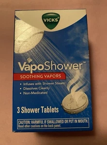 Vicks VapoShower Soothing Vapors Infuses with Shower Steam Shower Tablets 3 Ct - Picture 1 of 4