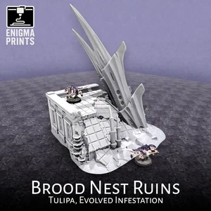 Brood Nest Ruins - 28mm 3d Printed Xenos Hive Wargaming Terrain | Tulipa - Picture 1 of 7