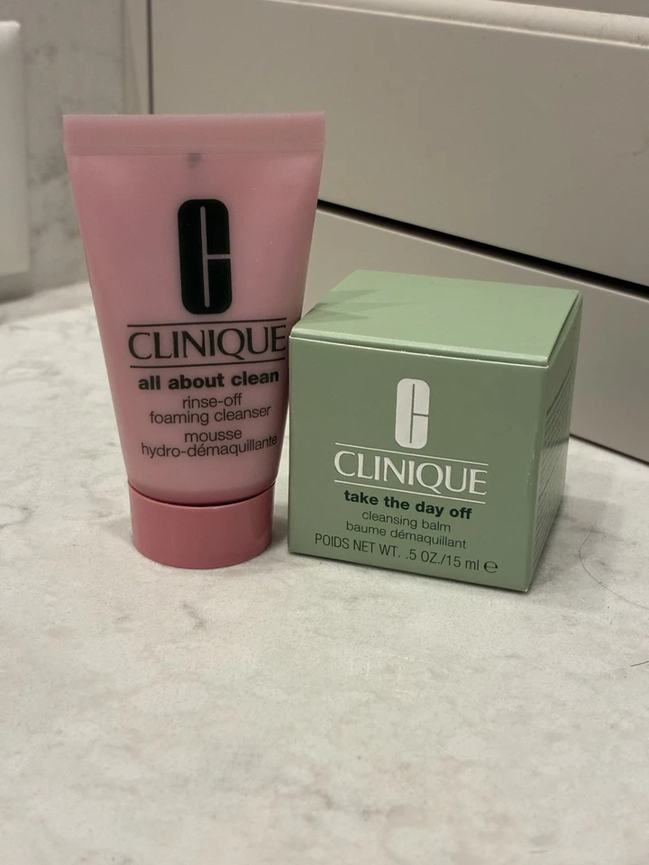 Bálsamo de limpeza Clinique Foaming Cleanser (1 oz) e Take The Day Off (0,5 oz) - Imagem 1 de 2