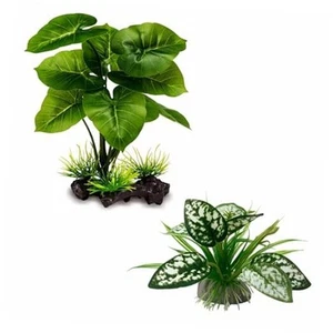 Reptile Artificial Plants, Terrarium Plants Decorations Supplies, Aquarium - Picture 1 of 7