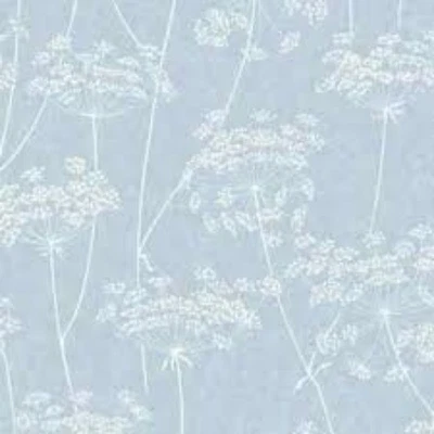 NEW Graham & Brown Aura Superfresco Blue Wallpaper 33-302 Floral White Cottage - Image 1 of 4