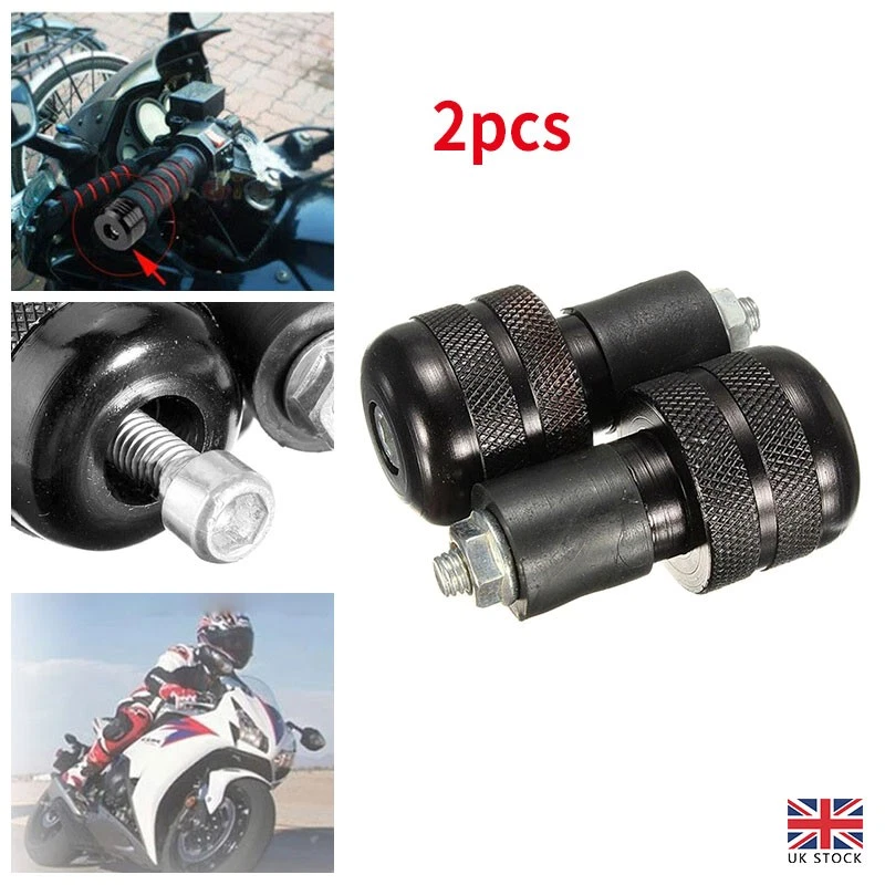 2PCS 7/8" MOTORCYCLE BIKE BAR END PLUGS WEIGHT ALUMINUM HANDLEBAR GRIPS 22MM UK - Image 1 of 4