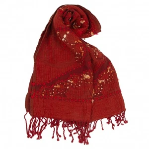 VIVIENNE TAM Wool Stitch Embroidery Fringe Stole(K-130762) - Picture 1 of 10