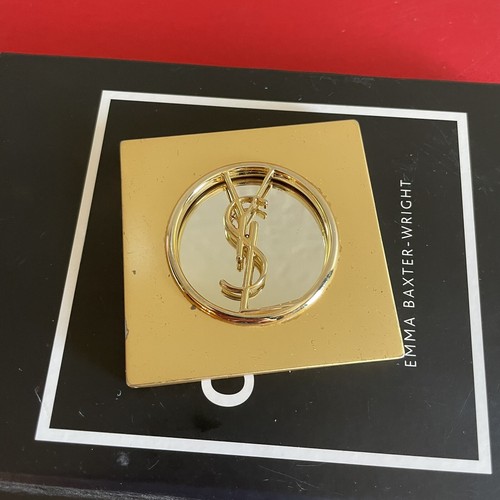 SAINT LAURENT (YSL) YVES SAINT LAURENT YSL VINTAGE BORSA ORO SPECCHIO metallo anni '80 compatta