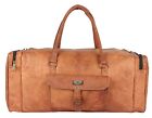 Naturally Tan Leather Duffel Men's Overnight Carry-on Travel Luggage Gym Bag