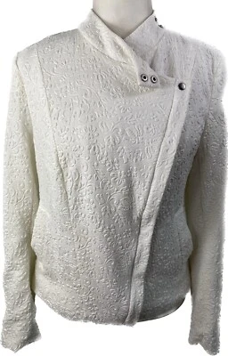 Chaqueta Blazer Robert Rodriguez Para Mujer Mika Floral Jacquard Repujado Cremallera Moto XS Foto 1 de 4