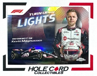 KEVIN MAGNUSSEN 2024 Topps Chrome Formula 1 F1 #TUTL-8 Turn Up The Lights SP - Image 1 of 2