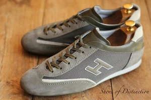 Hogan Grey Suede Leather Sneakers Trainers Shoes Men's UK 8.5 US 9.5 EU 42.5 - Picture 1 of 12