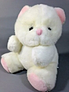 Chosun White Teddy Bear Plush Pink Ears & Nose Soft Stuffed Animal Lovey 9"  - Picture 1 of 7
