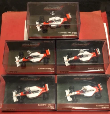 LOTTO 5 MINICHAMPS MCLAREN COLLECTION PROST BERGER HAKKINEN ANNI 90 SCALA 1:64 - Immagine 1 di 4