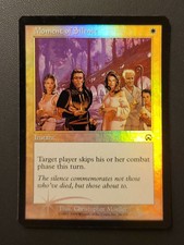 MTG Moment of Silence Mercadian Masques 28/350 Foil Common Slight Curl LP