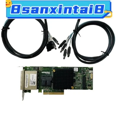 ADAPTEC ASR-78165 4-Port SAS/SATA 6Gb/s RAID Controller W /  8643 SATA cable - Image 1 of 4