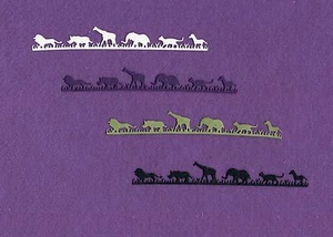 ZOO BORDER animals die cuts scrapbook cards - Imagen 1 de 1