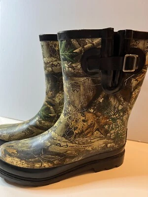 REALTREE Camo MAGELLAN Boots Size 5 Youth Size 5 CAMO RUBBER BOOTS - Image 1 of 4