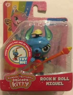 Rainbow Butterfly Unicorn Kitty Rock N' Roll Miguel Exclusive Figure 3” Doll NEW - Image 1 of 2