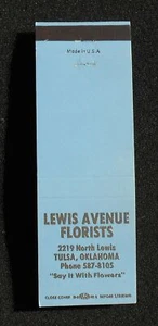 70er Jahre? Lewis Avenue Florists 2219 North Lewis Tulsa OK Streichholzschachtel Oklahoma - Bild 1 von 1
