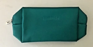 NEW - EFFY Cosmetics Make up Zipper Travel Bag Green 7.5 x 2"x 5" LOGO - Picture 1 of 3