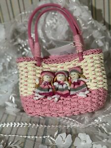Girl Basket With Dollies Made In Provence - Rare Find -Out Of Stock -Poupee NWT