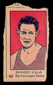 Rare 1926 1926-27 W512 #42 Pancho VILLA EX- Flyweight Champ Boxing Strip Card - Picture 1 of 2