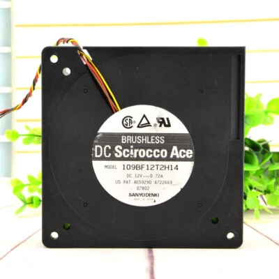 Sanyo 109BF12T2H14 DC12V 0.72A 12cm 12032 3-pin double ball blower Turbo Fan - Image 1 of 3