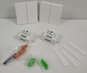 SMART SWITCH Kabelloser Smart Schalter  - Weiß Wie Neu MAX 10A 2Stk mit Zubehör - Bild 1 von 6