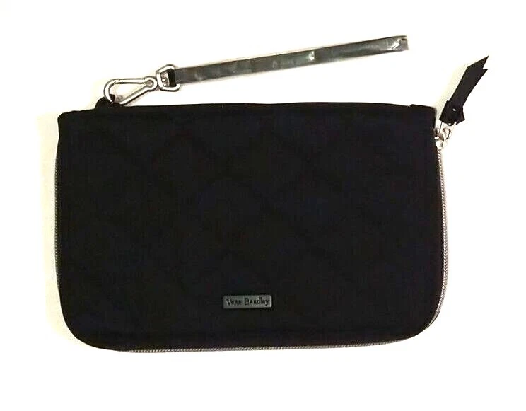 Vera Bradley Performance Twill on The Go Wristlet Black