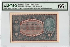 Poland 1919 P-25 PMG Gem UNC 66 EPQ 10 Marek