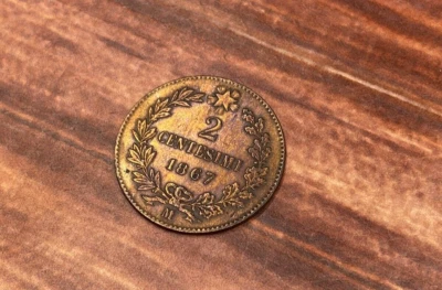 1867-M Italy 2 Centesimi - Image 1 of 4